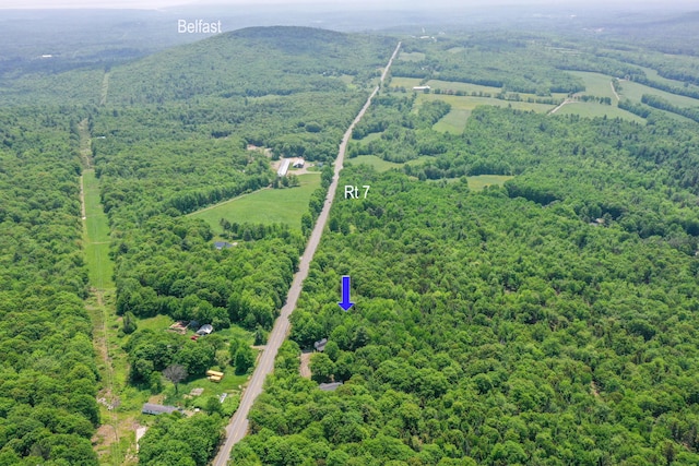 349 Veterans Hwy, Brooks, ME 04921 - bird's eye view of a forest