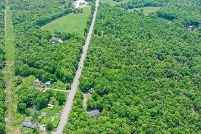 349 Veterans Hwy, Brooks, ME 04921 - aerial overview of property's location with a heavily wooded area