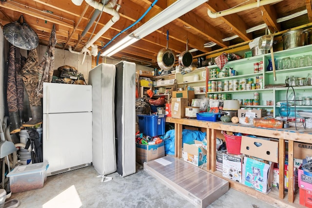 view of storage area