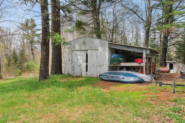view of shed