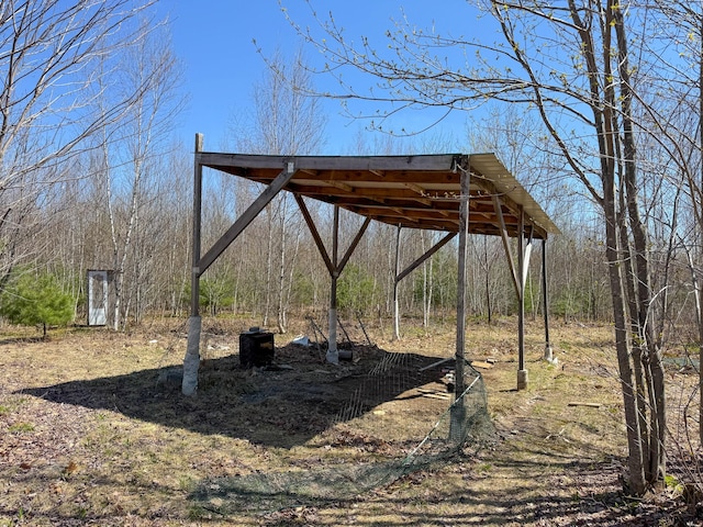 111 Fryes Ln, Greenbush, ME 04418 - view of yard featuring a detached carport