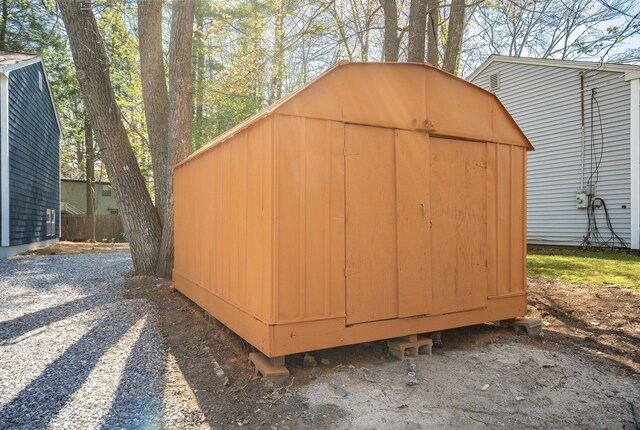 view of shed