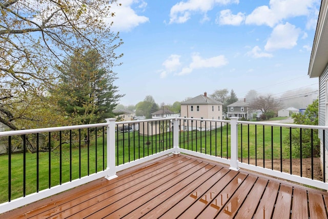 26 June St, Sanford, ME 04073 - deck with a residential view and a yard