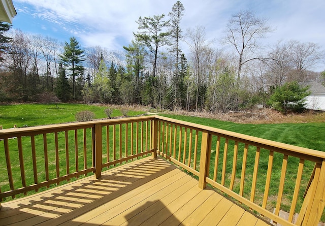 74 Town Farm Rd, Hampden, ME 04444 - deck with a lawn