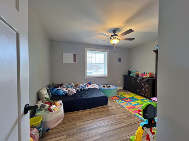 99 St John Rd, Fort Kent, ME 04743 - bedroom with light wood-style flooring and ceiling fan