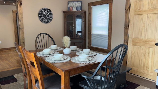 168 Guzzle Rd, Gouldsboro, ME 04607 - dining area with wood finished floors and baseboards