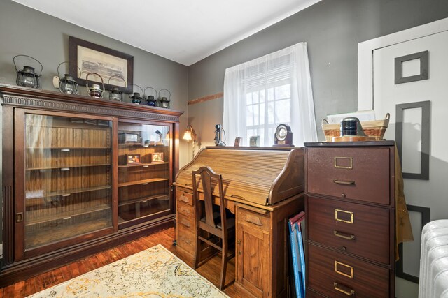 98 Main St, Winthrop, ME 04364 - home office with wood finished floors