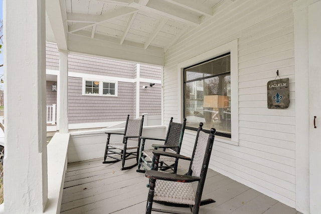 60 Grove St, Wells, ME 04090 - wooden terrace with covered porch