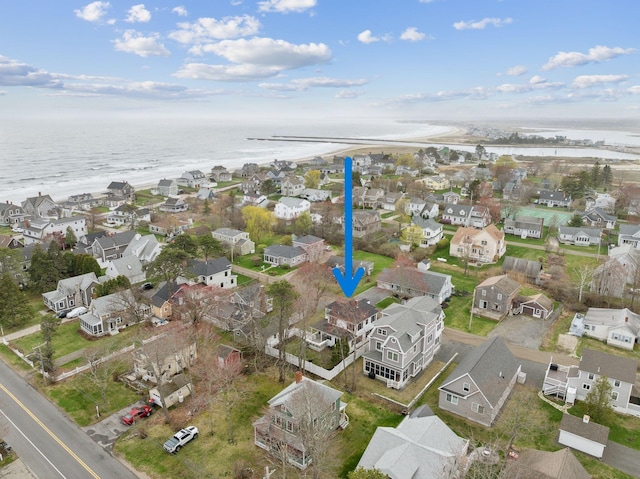 60 Grove St, Wells, ME 04090 - bird's eye view featuring a water view and a residential view