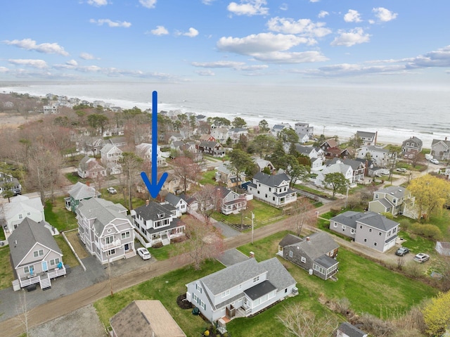 60 Grove St, Wells, ME 04090 - aerial view with a water view and a residential view