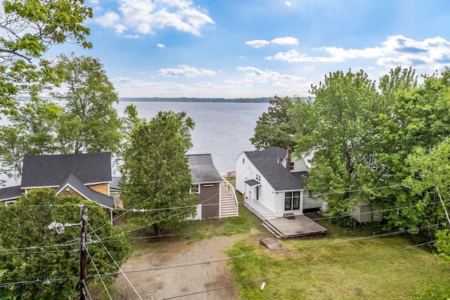 108 Sandy Beach Rd Unit 71, Glenburn, ME 04401 - view from above of property featuring a large body of water