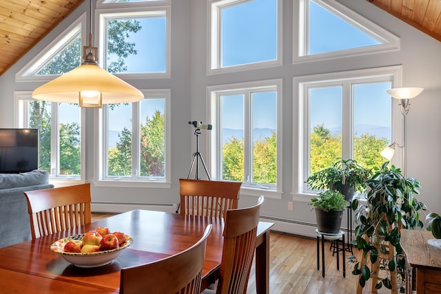 48 White Mountain Way, Bridgton, ME 04009 - sunroom / solarium featuring baseboard heating, vaulted ceiling, and healthy amount of natural light