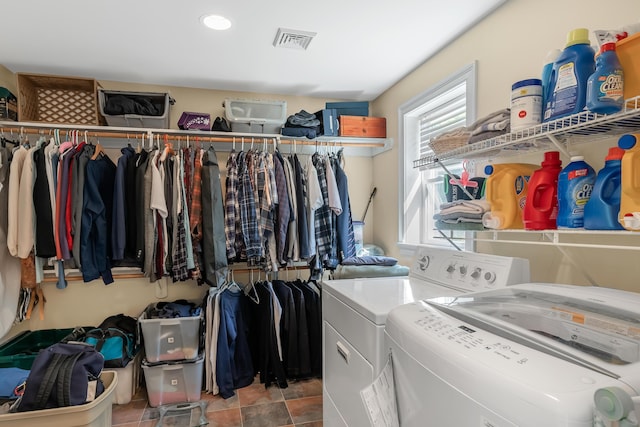 48 White Mountain Way, Bridgton, ME 04009 - clothes washing area featuring independent washer and dryer and recessed lighting