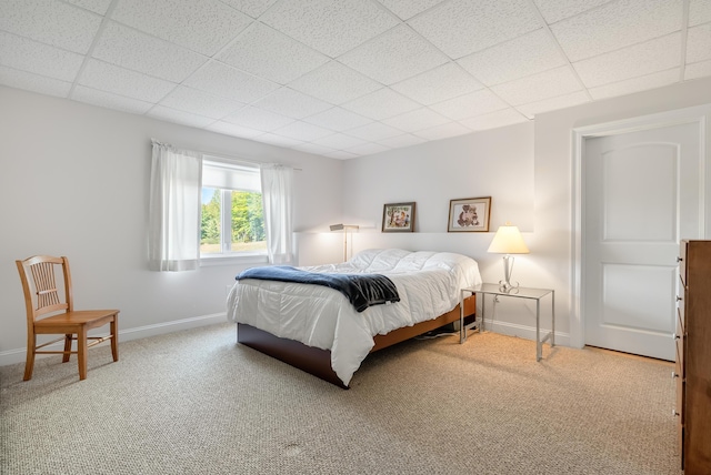 48 White Mountain Way, Bridgton, ME 04009 - carpeted bedroom featuring baseboards and a paneled ceiling