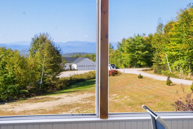 48 White Mountain Way, Bridgton, ME 04009 - interior space featuring a mountain view