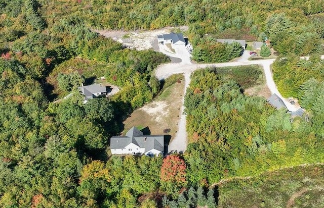 48 White Mountain Way, Bridgton, ME 04009 - aerial view of property and surrounding area featuring a forest