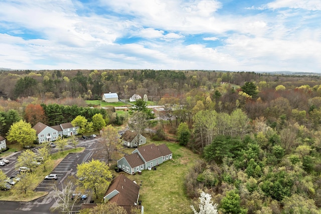 bird's eye view with a forest view