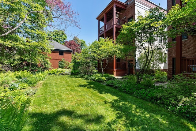 94 Neal St Unit 2N, Portland, ME 04102 - view of green lawn featuring a balcony