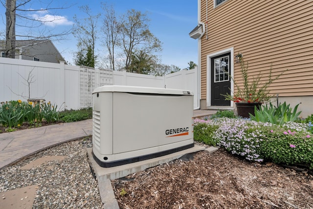 exterior view of a power unit and fence