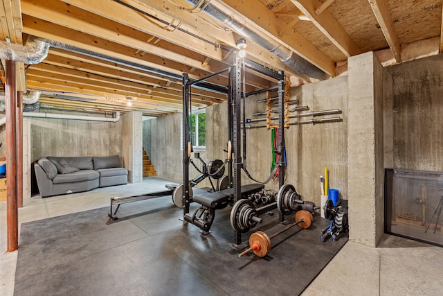 view of workout area