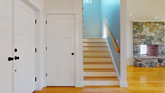 15 County Xing, Brunswick, ME 04011 - stairway with wood finished floors