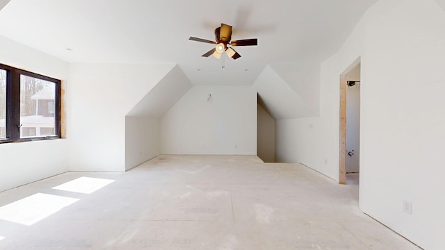 15 County Xing, Brunswick, ME 04011 - additional living space featuring lofted ceiling and a ceiling fan