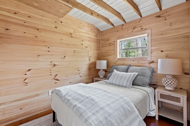 79 Snug Harbor Rd, Standish, ME 04084 - bedroom with wood walls and wood ceiling