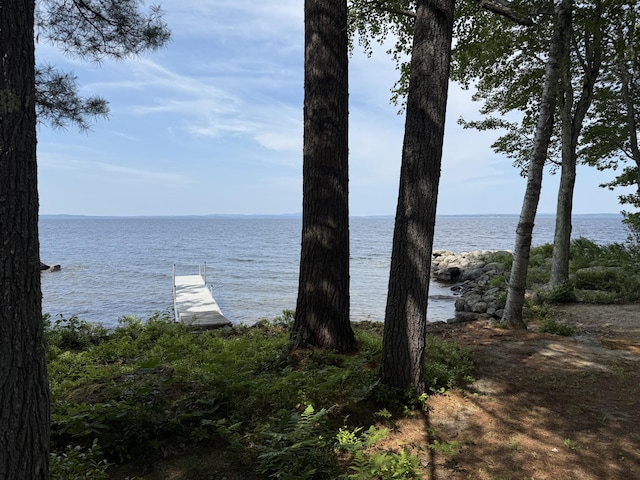 79 Snug Harbor Rd, Standish, ME 04084 - water view featuring a boat dock