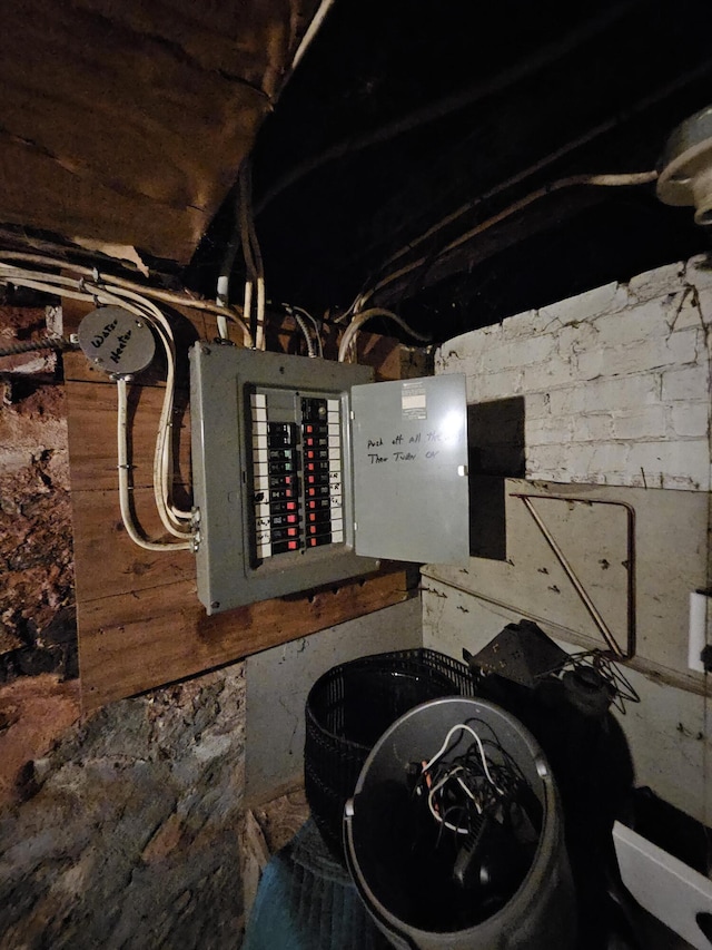 utility room featuring electric panel