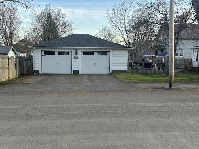 5 Cone St, East Millinocket, ME 04430 - detached garage featuring fence