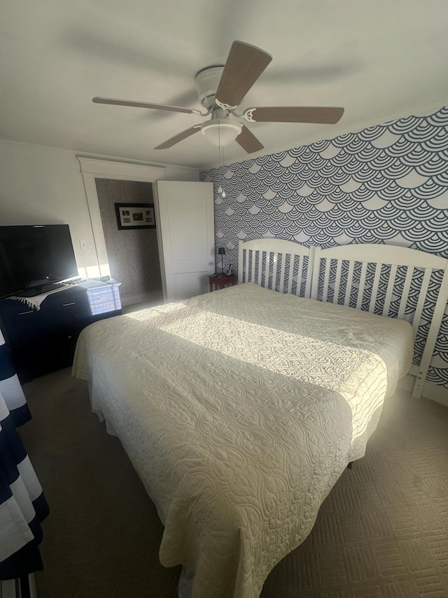 5 Cone St, East Millinocket, ME 04430 - carpeted bedroom with ceiling fan