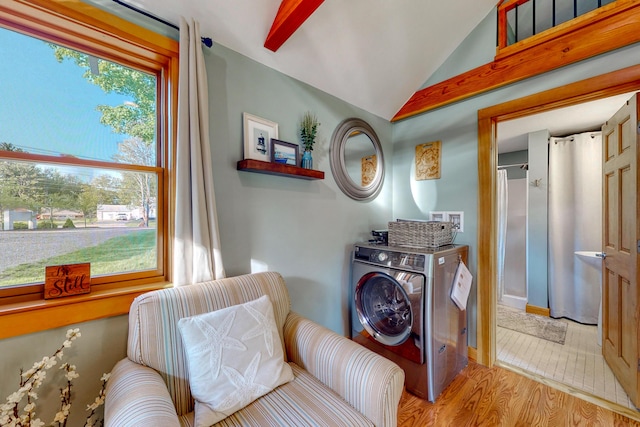 24 Ross Rd, Kennebunk, ME 04043 - laundry room with wood finished floors and washer / clothes dryer