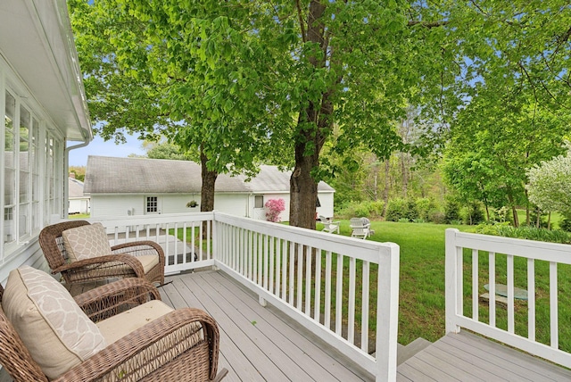 24 Ross Rd, Kennebunk, ME 04043 - deck featuring a lawn