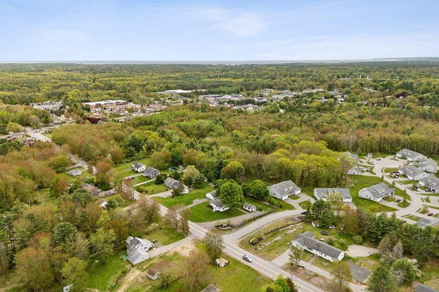 24 Ross Rd, Kennebunk, ME 04043 - aerial view of property and surrounding area with a forest and nearby suburban area