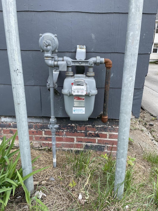 exterior view of gas meter