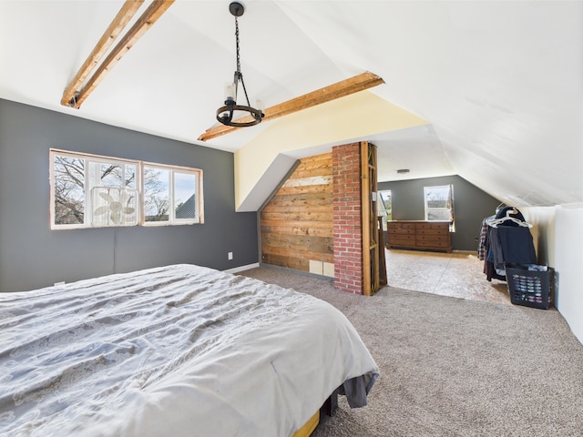 60 Carson Rd, Perham, ME 04766 - carpeted bedroom with vaulted ceiling and multiple windows