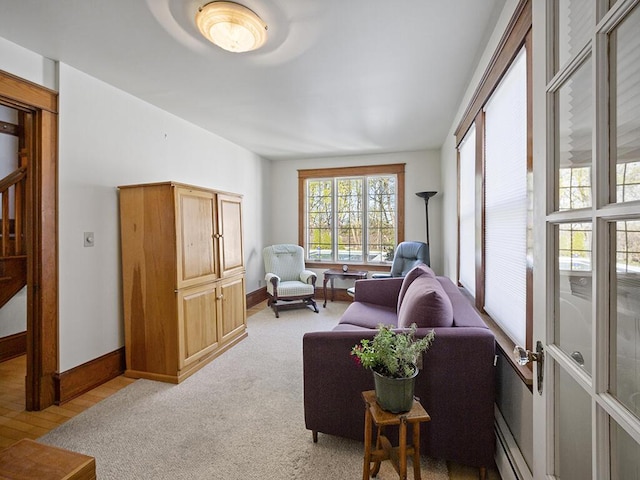 living room with baseboards