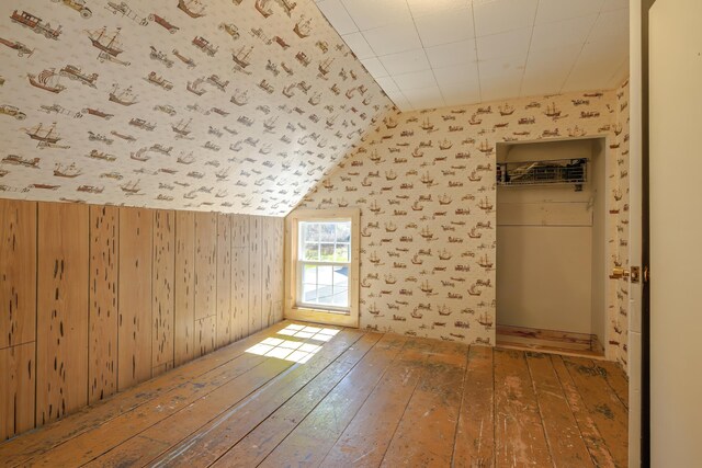 370 Christian Ridge Rd, Ellsworth, ME 04605 - additional living space with vaulted ceiling and wood-type flooring