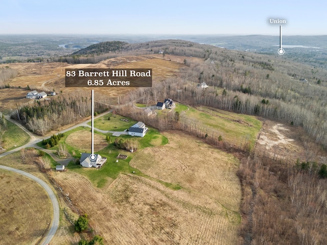 83 Barrett Hill Rd, Hope, ME 04847 - view of property location with rural landscape