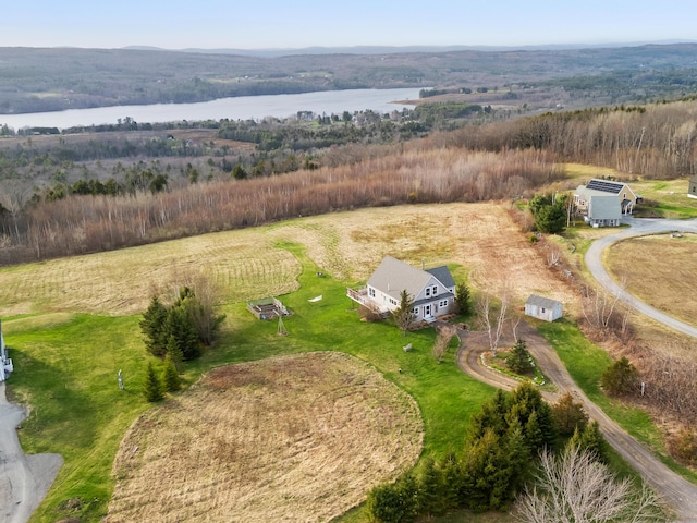 83 Barrett Hill Rd, Hope, ME 04847 - aerial overview of property's location featuring a nearby body of water