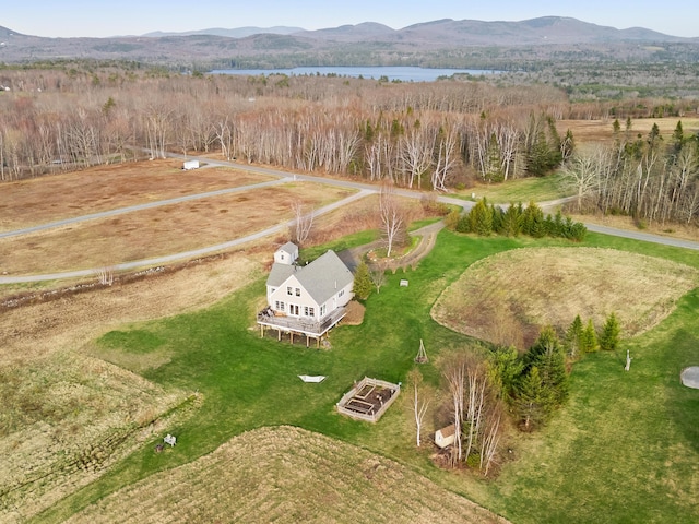 83 Barrett Hill Rd, Hope, ME 04847 - view of property location featuring a water and mountain view, rural landscape, and property parcel outlined