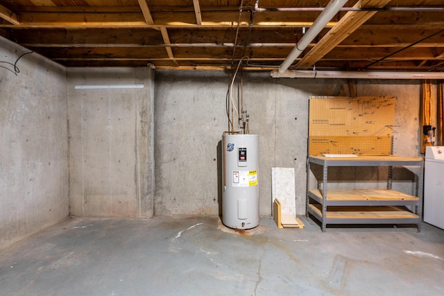 3 Great Pond Ter Unit 3, Cape Elizabeth, ME 04107 - unfinished below grade area featuring a workshop area and electric water heater