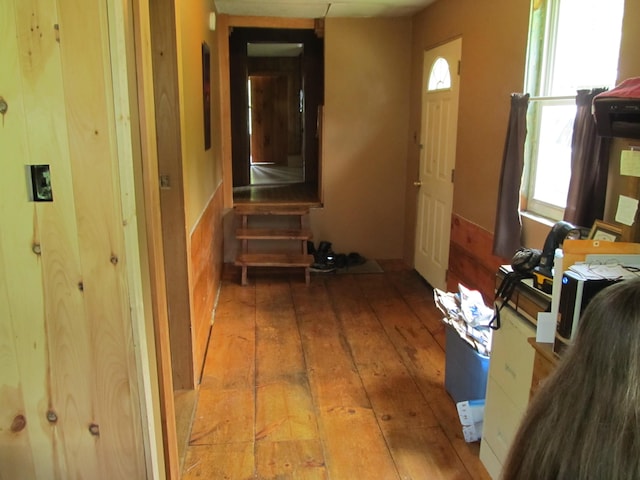 17 Kingsbury Rd, Wellington, ME 04942 - hallway featuring light wood finished floors and plenty of natural light