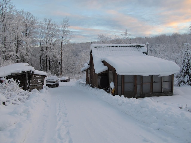 17 Kingsbury Rd, Wellington, ME 04942 - view of snowy exterior