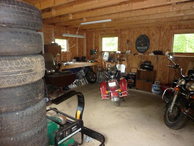 17 Kingsbury Rd, Wellington, ME 04942 - garage featuring wooden walls