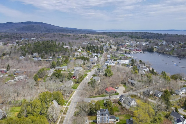 44 Pascal Ave, Rockport, ME 04856 - aerial view of property and surrounding area with a water and mountain view and nearby suburban area