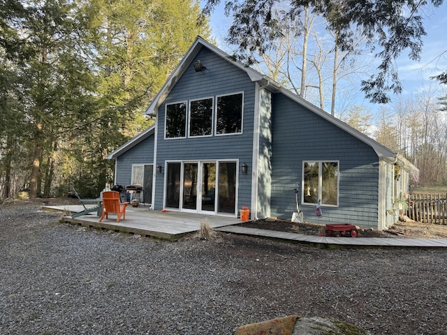 1363 Hallowell Rd, Litchfield, ME 04350 - rear view of property featuring a deck