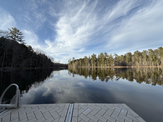 1363 Hallowell Rd, Litchfield, ME 04350 - dock with a water view and a wooded view