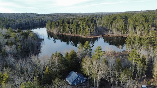 1363 Hallowell Rd, Litchfield, ME 04350 - bird's eye view of a heavily wooded area and a nearby body of water