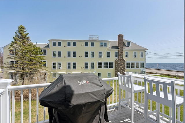 1 Harris Ln, Kennebunk, ME 04043 - wooden terrace featuring a water view